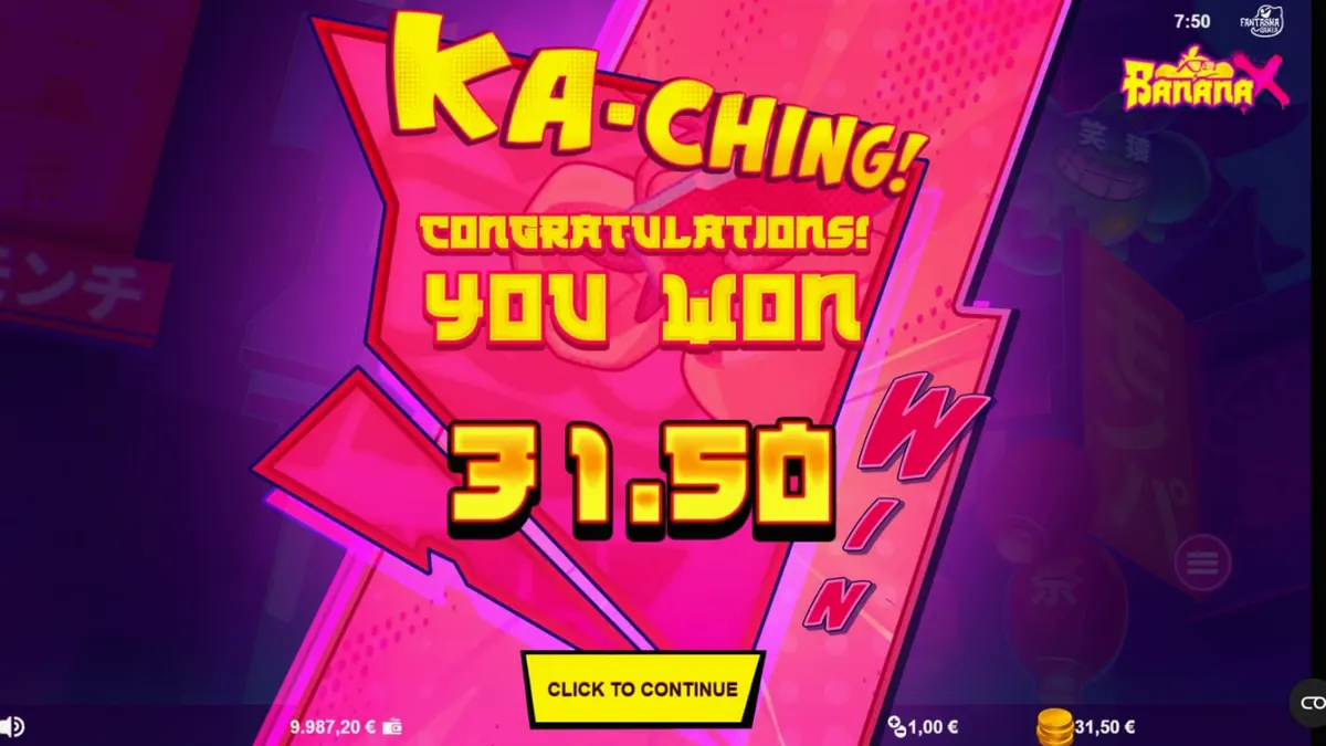 Tampilan visual neon dan karakter monyet influencer dalam slot Banana X